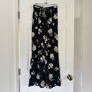 Floral Print Wide Leg Pants